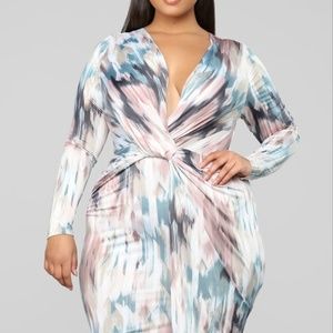 Appreciate The Arts Twist Front Mini Dress - Pink